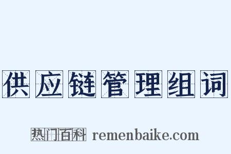 供应链管理组词是什么意思的图片